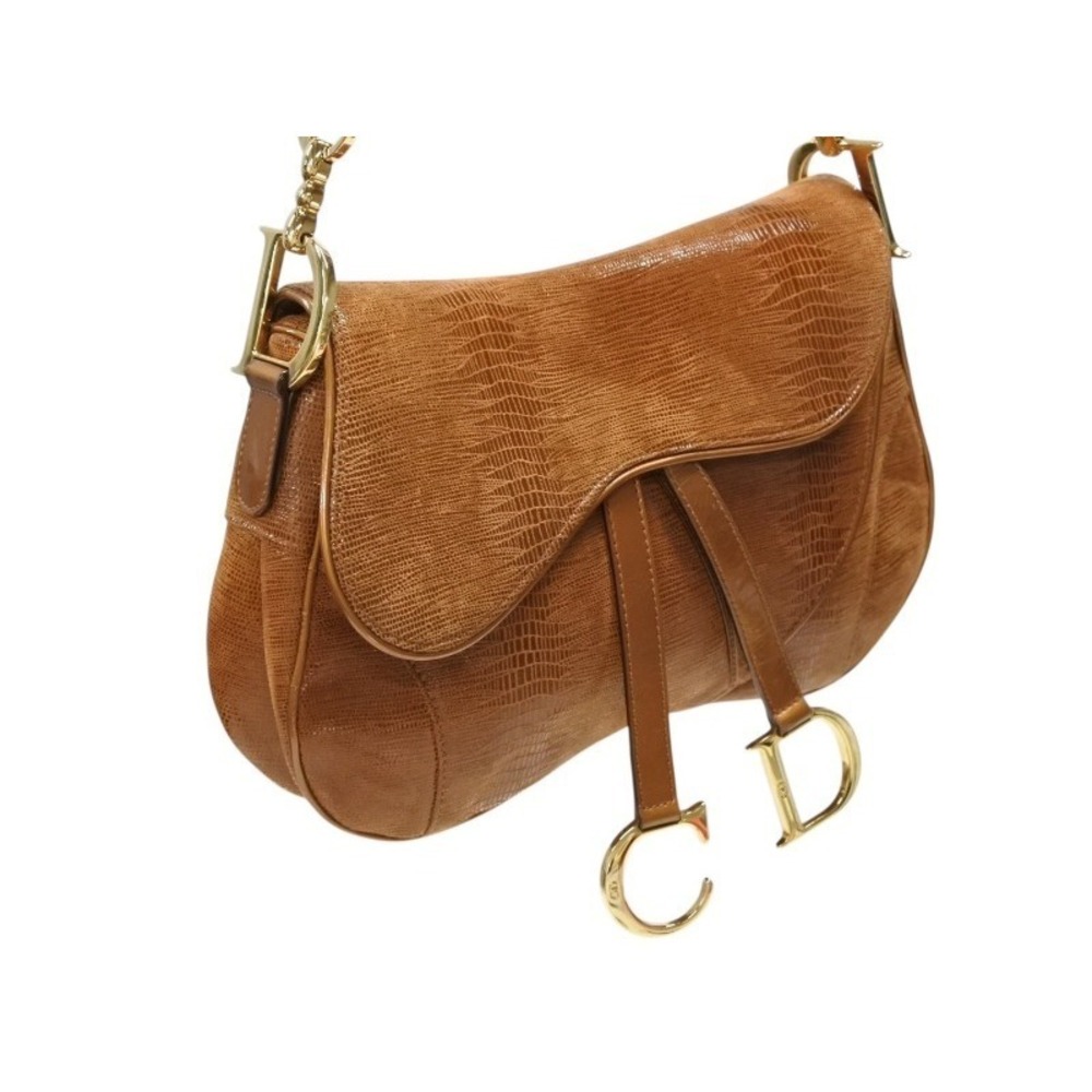Christian Dior Saddle Bag brown lizard leather - Picture 4 of 10